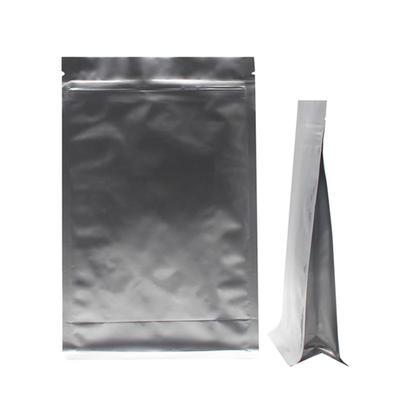 Stock Aluminum Foil Stand Up Pouch Eight Side Resealable Pouch With Zipper